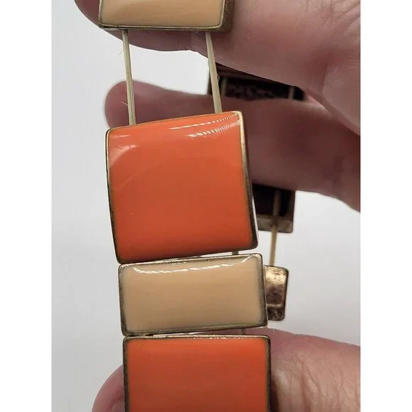 J. Crew Women's Stretch Bracelet Orange Peach - Picture 3 of 6